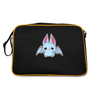 Fledermaus - Retro Tasche - Schwarz/Gold - Hinten