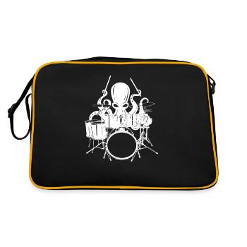 Octopus drummer - Retro Bag - black/gold - Back