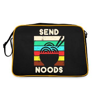 Ramen Lovers Geschenkdesign Senden Sie Noods Funny - Retro Tasche - Schwarz/Gold - Hinten