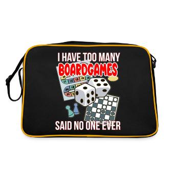 Brettspiel Lustiger Spruch Gesellschaftsspiel - Retro Tasche - Schwarz/Gold - Hinten