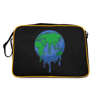 Réchauffement climatique réchauffement de la terre fonte de la terre - Sac Retro - noir/or - Dos