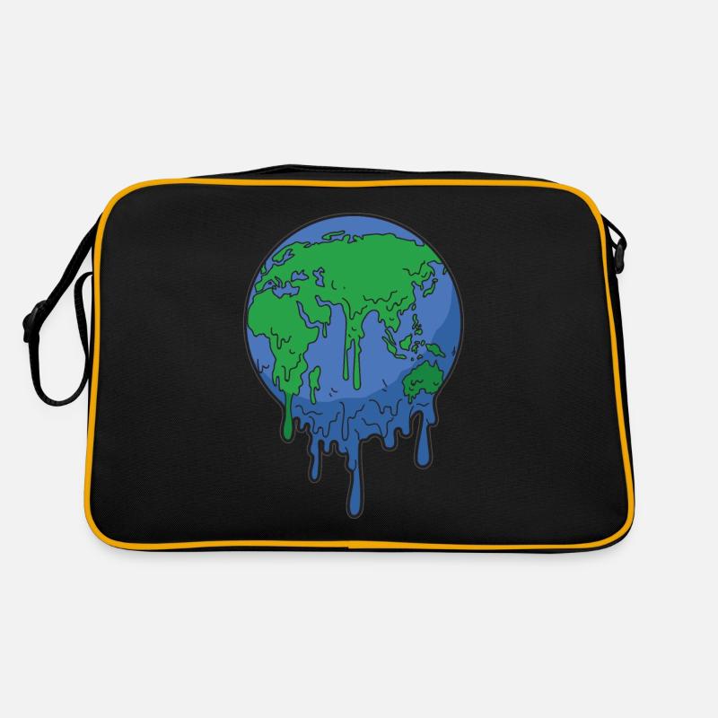 Global warming earth warming melting earth Retro Bag