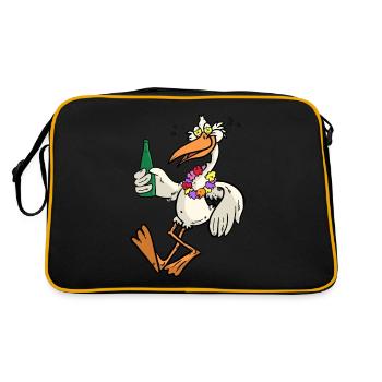 Drunk stork - Retro Bag - black/gold - Back
