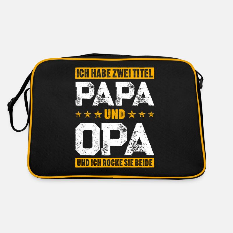 Papa Opa zwei Titel Vatertag Opa Loading Geschenk Retro Tasche