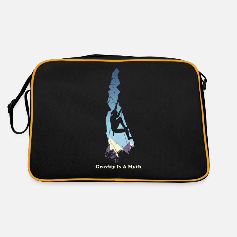 Rock climbing mountaineering boulder climbing saying Retro Bag