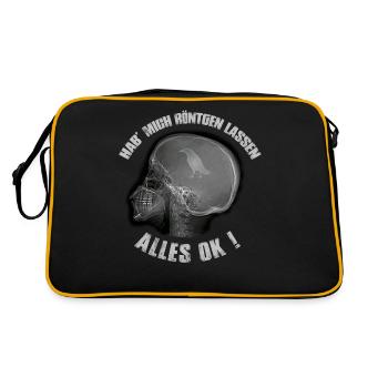 Demandez-moi aux rayons X aux rayons X aux oiseaux aux rayons X - Sac Retro - noir/or - Dos