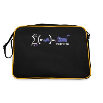 Théorie des cordes chaton science physicien chat - Sac Retro - noir/or - Dos