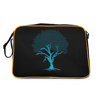 Binary Coding Tree Gift Design Idea graphic - Retro Bag - black/gold - Back