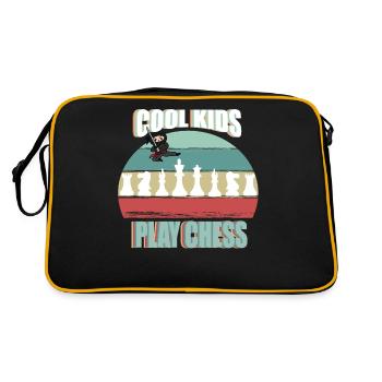 Cadeau de joueur d'échecs drôle - Sac Retro - noir/or - Dos