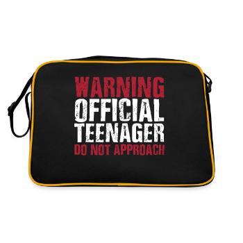 Warning Official Teenager Do Not Approach - Retro Bag - black/gold - Back