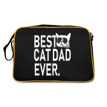 Meilleur papa chat jamais - Sac Retro - noir/or - Dos