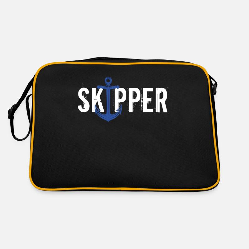 Skipper - Retro Tasche - Schwarz/Gold