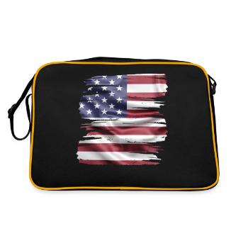 US flag retro - Retro Bag - black/gold - Back