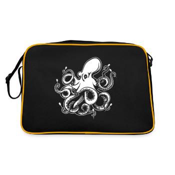 Fléchette jouer poulpe poulpe fléchettes joueur de fléchettes - Sac Retro - noir/or - Dos
