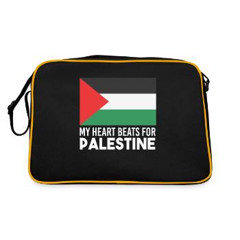 Palestine Gaza Strip - Retro Bag - black/gold - Back