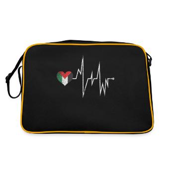 Palästina - Retro Tasche - Schwarz/Gold - Hinten