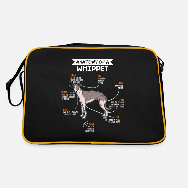 Whippet anatomie chien cadeau Sac Retro