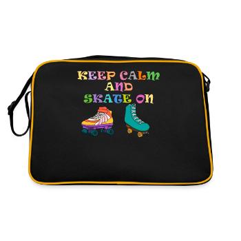 Cadeau de patins à roulettes sport patinage à roulettes - Sac Retro - noir/or - Dos