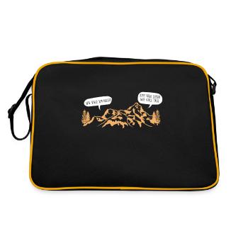 How many KM still hiking mountaineer gift - Retro Bag - black/gold - Back