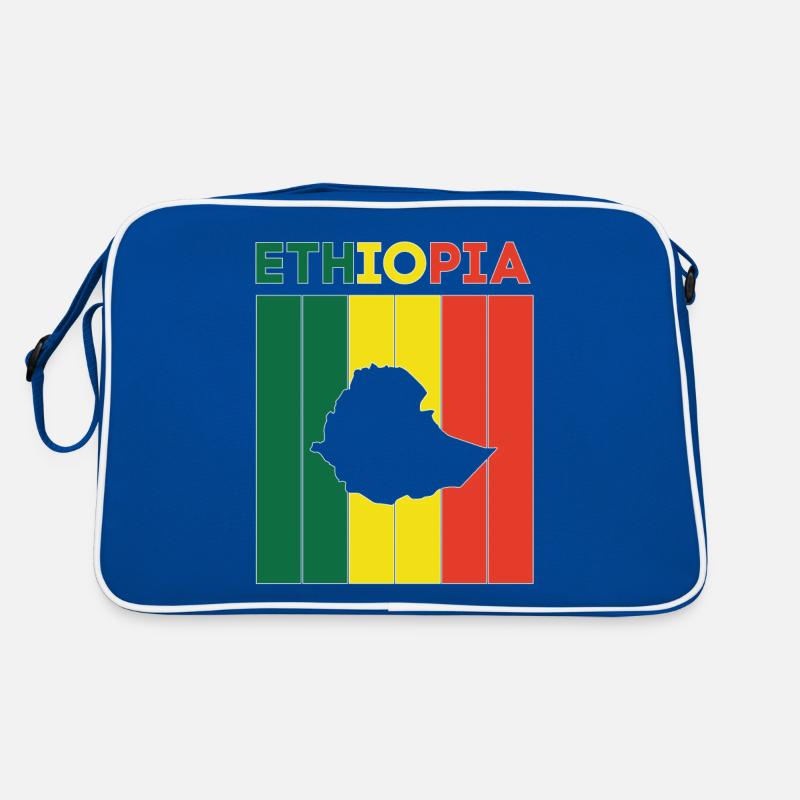 Drapeau et frontière du pays de l'Éthiopie Sac Retro
