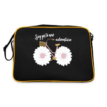 Chemise vélo femme & fleurs chemise femme cadeau - Sac Retro - noir/or - Dos