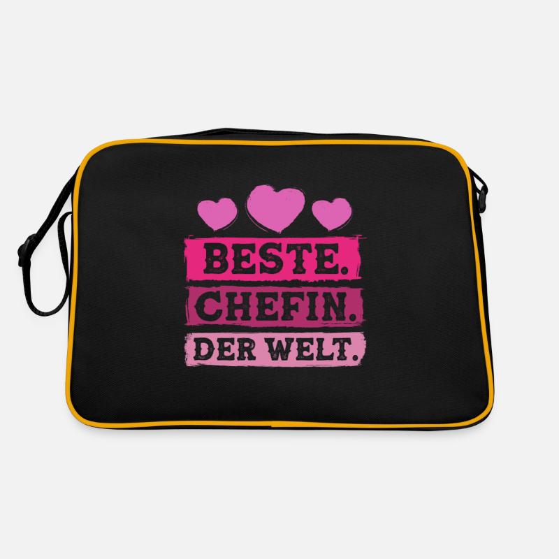 Beste Chefin der Welt Retro Tasche
