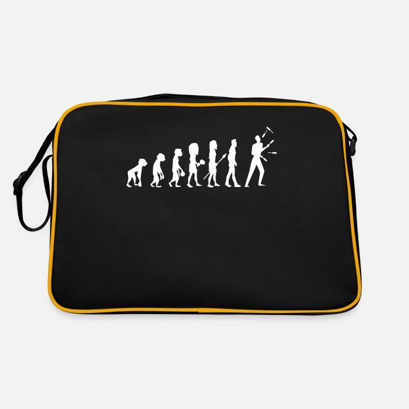Evolution Juggler Circus Juggling Fun Gift - Retro Bag - black/gold