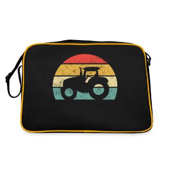 Agriculteur tracteur récolte tracteur agriculteur agriculteur pâturage - Sac Retro - noir/or - Dos