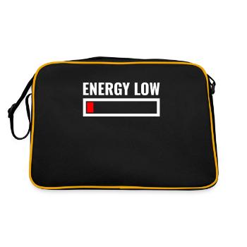 ENERGY LOW - Affichage du niveau de charge des batteries et des accumulateurs - Sac Retro - noir/or - Dos