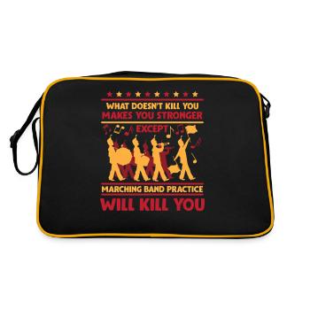 Hilarious marching band sarcasm trumpet - Retro Bag - black/gold - Back