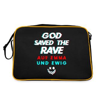 Raver - Retro Tasche - Schwarz/Gold - Hinten