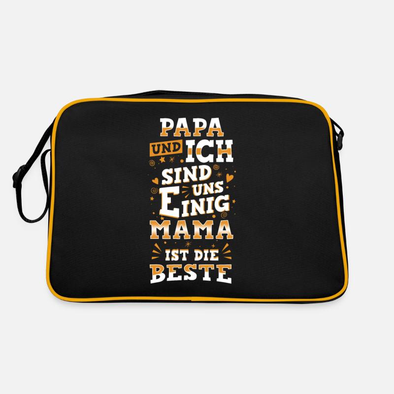 Beste Mama - Retro Tasche - Schwarz/Gold