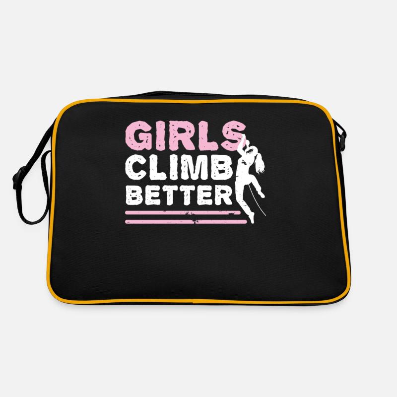 Mädchen klettern besser Outdoor Bergsteigen Retro Tasche