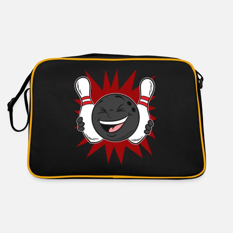 Laughing BOWLING ball with pins Kegel Team Retro Bag