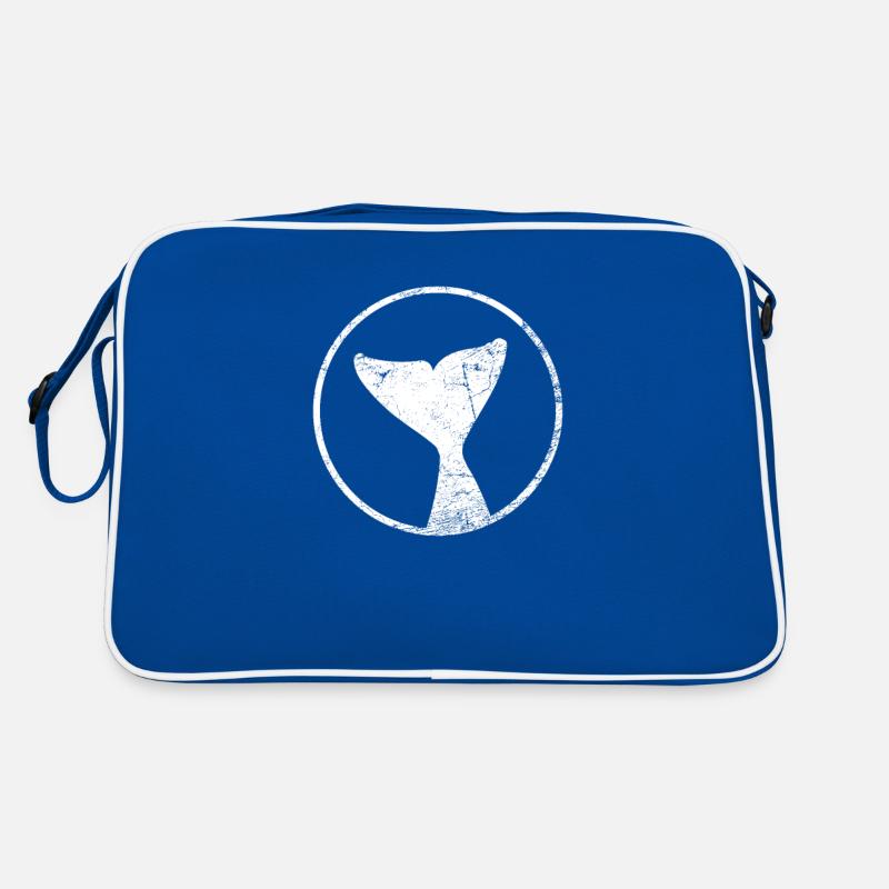 Wal Pottwal Illustration Retro Tasche