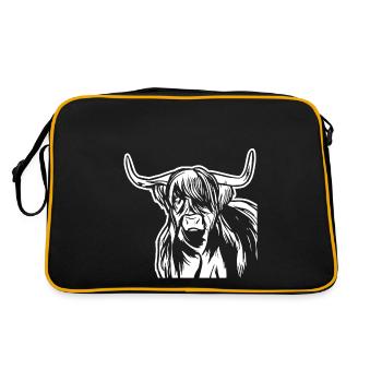 Great Highland Cattle beef - Retro Bag - black/gold - Back