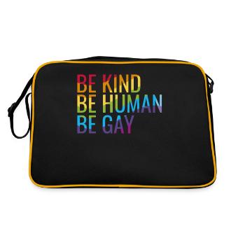 Be gay - Retro Bag - black/gold - Back
