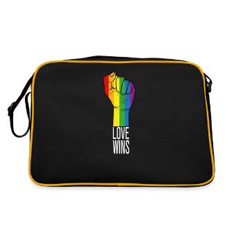 L'amour gagne - Sac Retro - noir/or - Dos