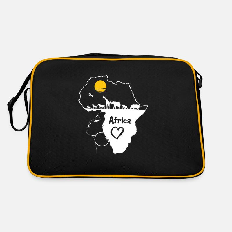 Afrique - Sac Retro - noir/or