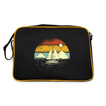 Voilier Vintage Retro Sunset Sunset Sailor Sails - Sac Retro - noir/or - Dos