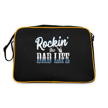 Rock dad rock and roll father's day gift guitars - Retro Bag - black/gold - Back