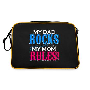 Rock dad rock and roll father's day gift guitars - Retro Bag - black/gold - Back