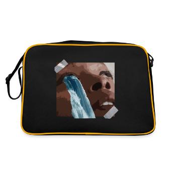 Aesthetic girl surrealism Egirl waterfall - Retro Bag - black/gold - Back