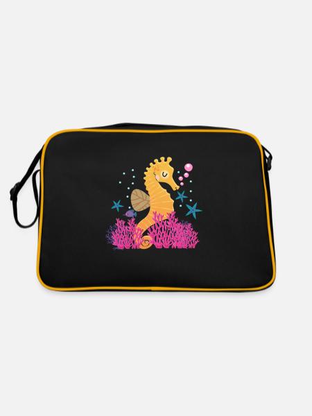 Seahorse seahorse - Retro Bag - black/gold - Back