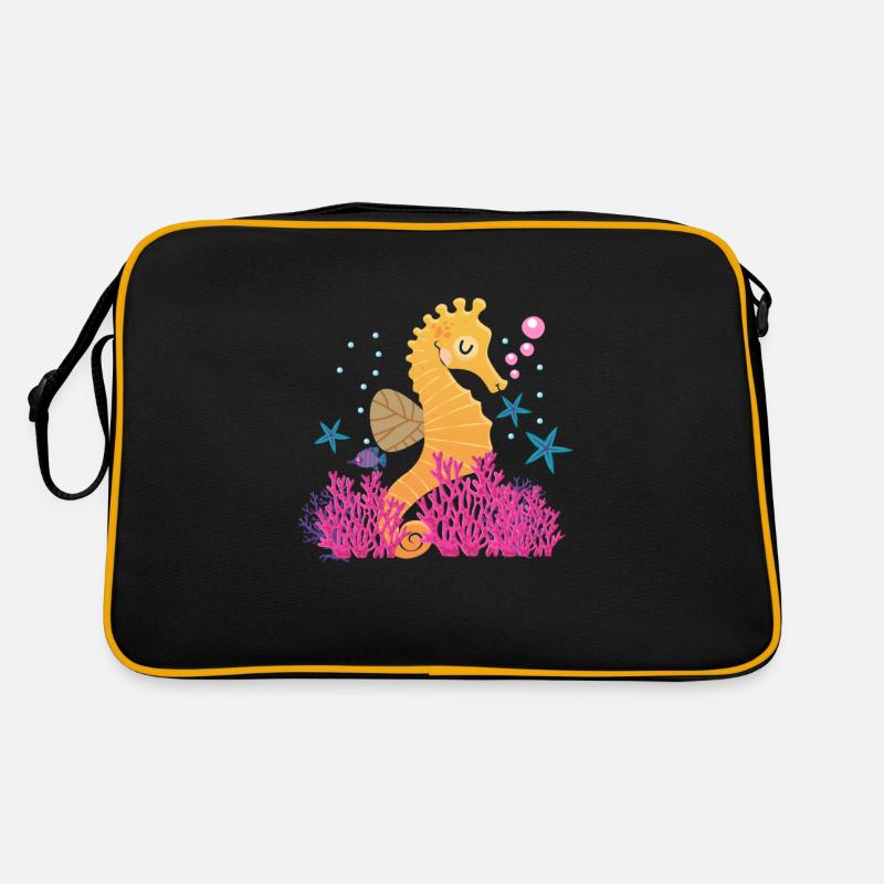 Hippocampe hippocampe - Sac Retro - noir/or