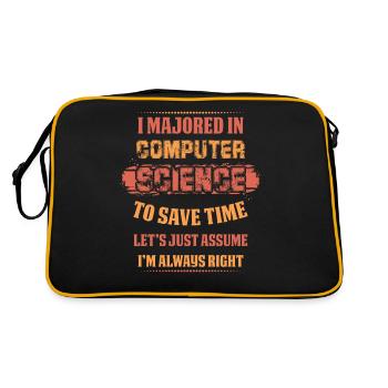 Science - I majored id computer science to - Retro Bag - black/gold - Back