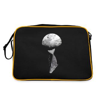 Baleine rorqual bleu cachalot évolution - Sac Retro - noir/or - Dos