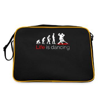Funny saying dance dance floor dance - Retro Bag - black/gold - Back