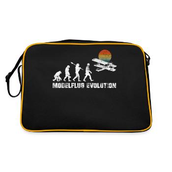 Modellflug Sport Evolution Pilot Flugzeug Spruch M - Retro Bag - black/gold - Back