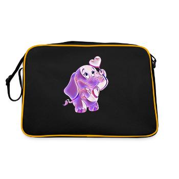 l'éléphant - Sac Retro - noir/or - Dos